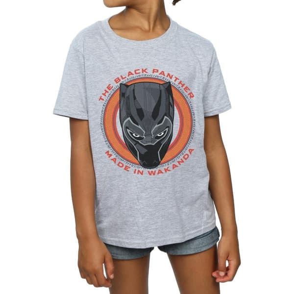 Marvel Black Panther Made in Wakanda Röd T-shirt i bomull för flickor