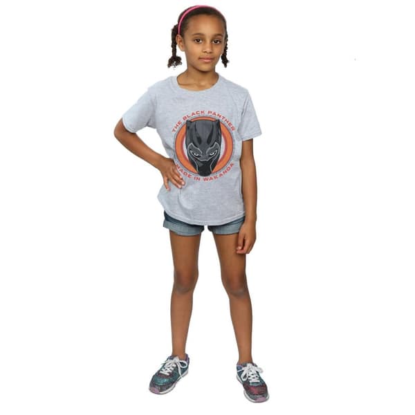 Marvel Black Panther Made in Wakanda Röd T-shirt i bomull för flickor