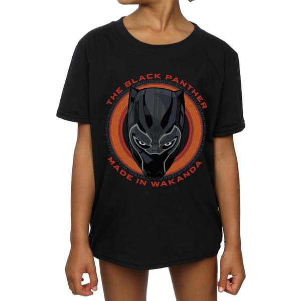Marvel Girls Black Panther Made in Wakanda Red Cotton T-Shirt