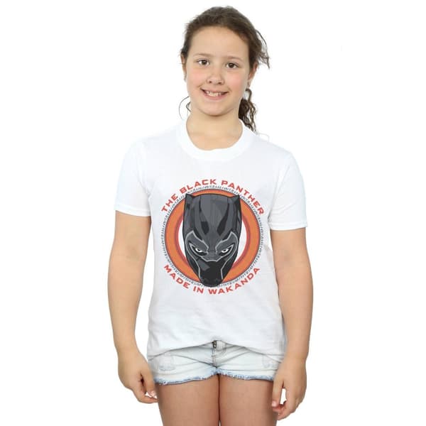 Marvel Black Panther Made in Wakanda Röd T-shirt i bomull för flickor