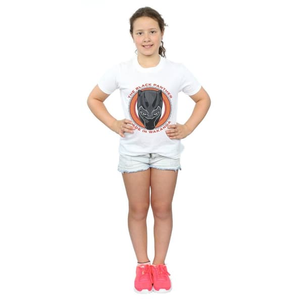 Marvel Girls Black Panther Made in Wakanda Red Cotton T-Shirt