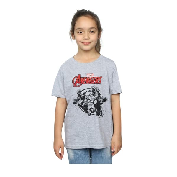 Marvel Girls Avengers Team Burst Cotton T-Shirt