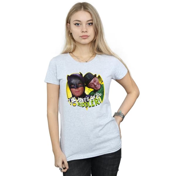 DC Comics Womens/Ladies Batman TV Series The Riddler Joke Cotton T-Shirt