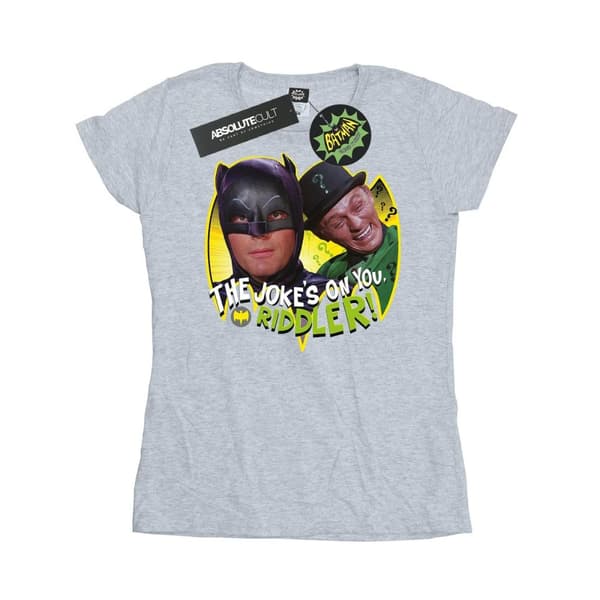DC Comics Womens/Ladies Batman TV Series The Riddler Joke Cotton T-Shirt