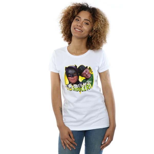 DC Comics Womens/Ladies Batman TV Series The Riddler Joke Cotton T-Shirt
