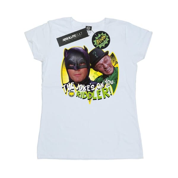 DC Comics Womens/Ladies Batman TV Series The Riddler Joke Cotton T-Shirt