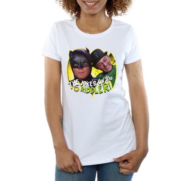 DC Comics Womens/Ladies Batman TV Series The Riddler Joke Cotton T-Shirt