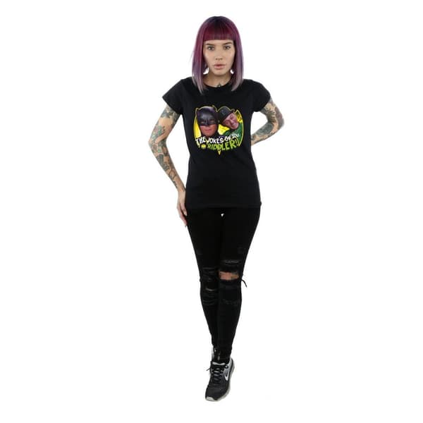 DC Comics Womens/Ladies Batman TV Series The Riddler Joke Cotton T-Shirt