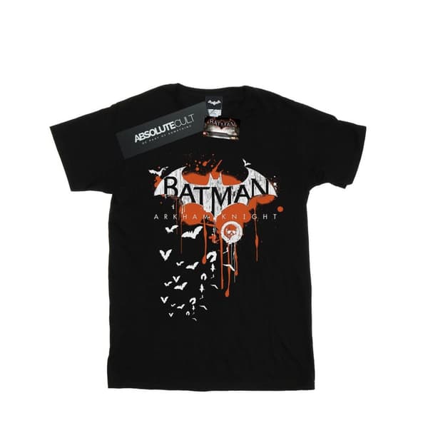 DC Comics Boys Batman Arkham Knight Halloween Logo Art T-Shirt