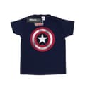 Miniatyrbild 1 av 5: Marvel Girls Avengers Captain America T-shirt med sköld i bomull