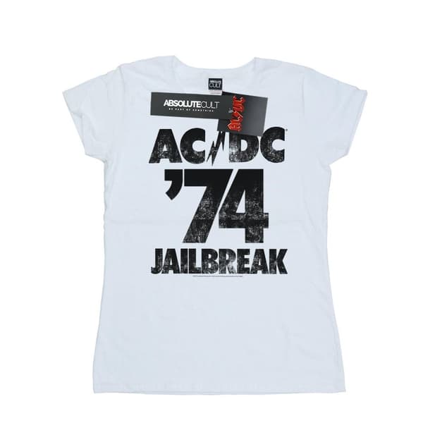 AC/DC Womens/Ladies Jailbreak 74 Cotton T-Shirt White L
