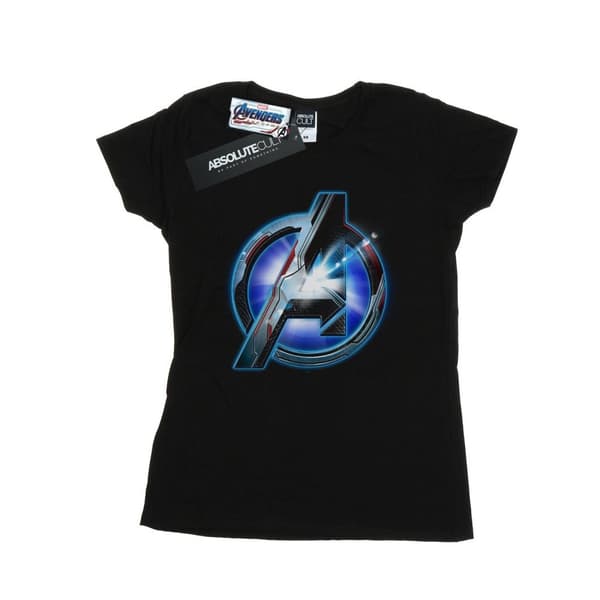Marvel Womens/Ladies Avengers Endgame Glowing Logo Cotton T-Shirt