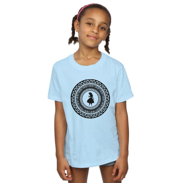 Disney T-shirt i bomull med cirkel för flickor - Alice i underlandet