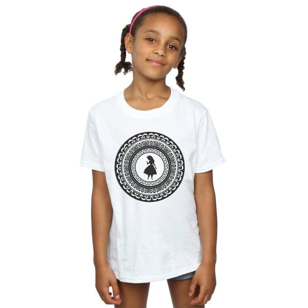 Disney T-shirt i bomull med cirkel för flickor - Alice i underlandet
