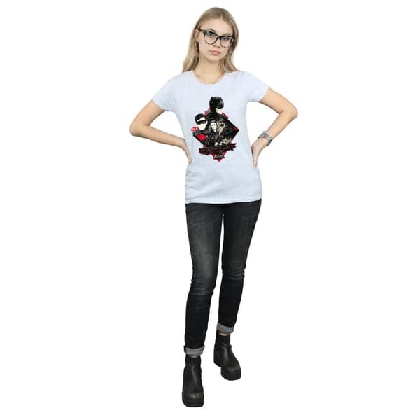 DC Comics Womens/Ladies Batman TV Series Character Skyline Cotton T-Shirt