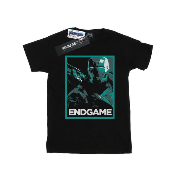 Marvel Dam/kvinnor Avengers Endgame War Machine Poster Boyfriend T-shirt i bomull
