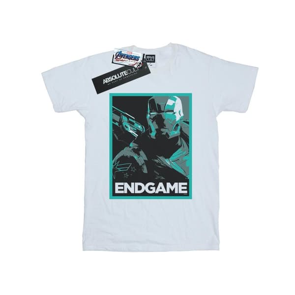 Marvel Dam/kvinnor Avengers Endgame War Machine Poster Boyfriend T-shirt i bomull