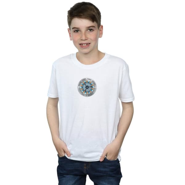 Marvel Boys Avengers Endgame Tony Stark Heart T-Shirt