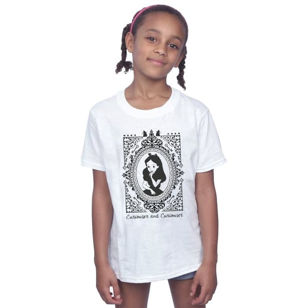 Disney Girls Alice In Wonderland Frame Cotton T-Shirt
