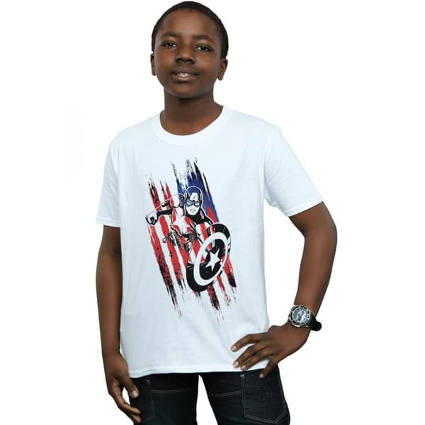 Marvel Pojkar Avengers Captain America Streaks T-shirt
