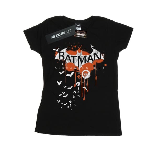 DC Comics Dam/Tjej - Batman Arkham Knight Halloween Logo Art T-shirt i bomull