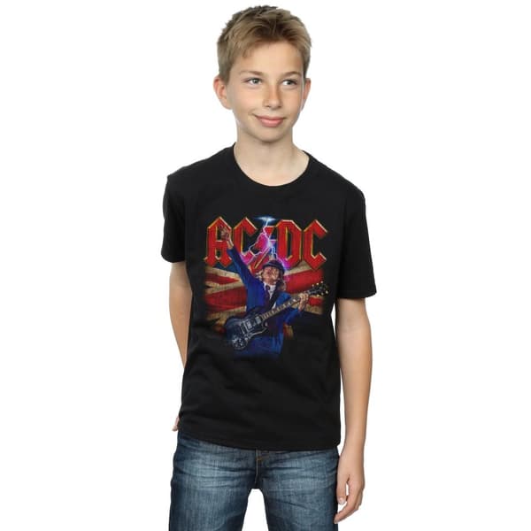 AC/DC Pojkar - Angus Union Flag Lightning T-shirt