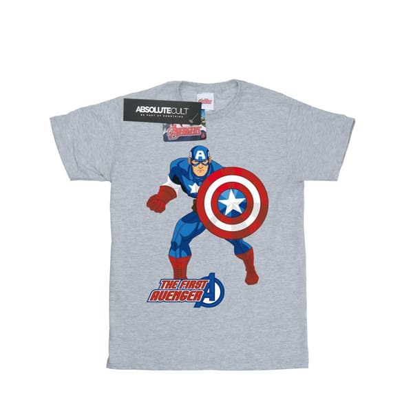 Marvel Girls Captain America The First Avenger Cotton T-Shirt