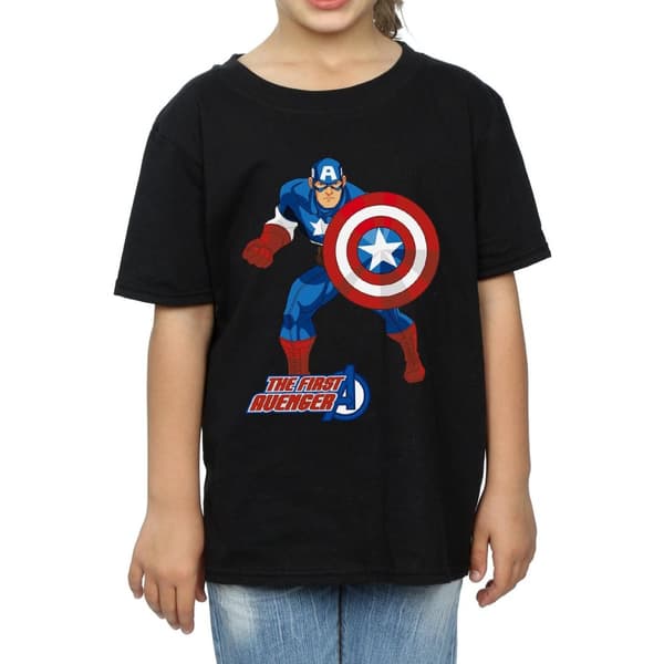 Marvel Girls Captain America The First Avenger Cotton T-Shirt
