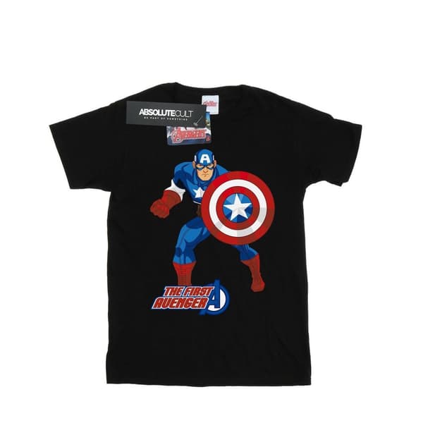 Marvel Girls Captain America The First Avenger Cotton T-Shirt