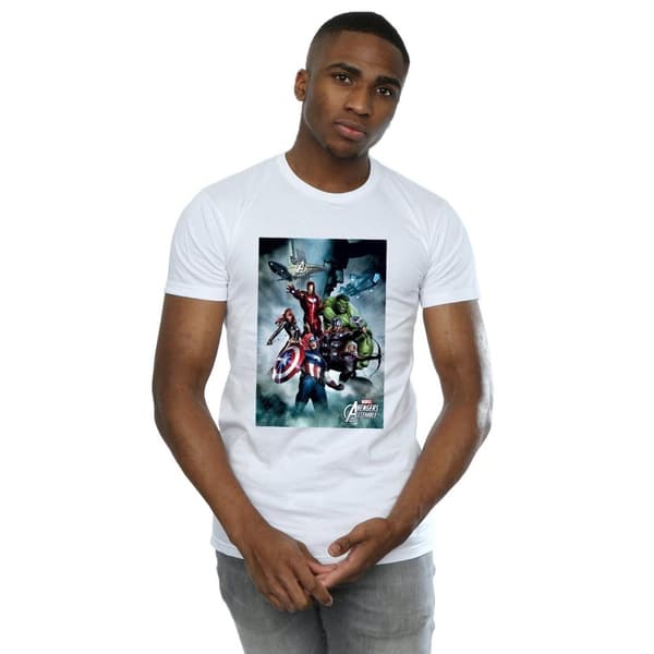 Marvel Mens Avengers Team Montage T-Shirt