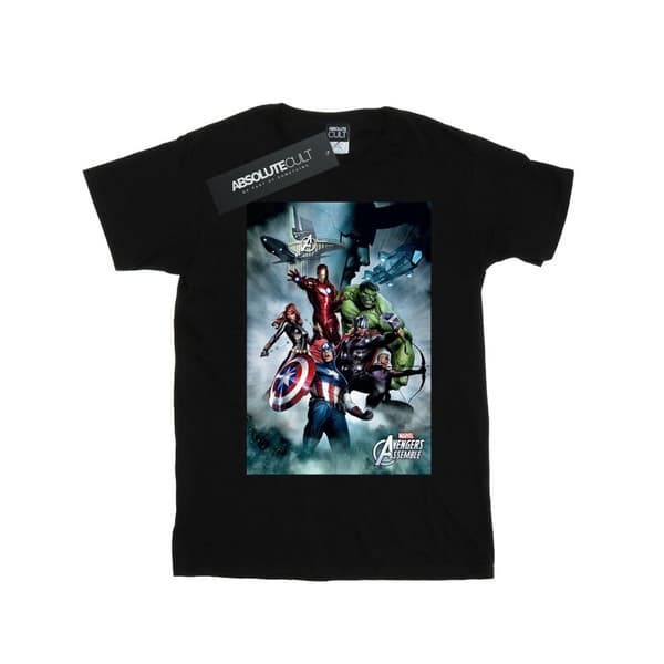 Marvel Mens Avengers Team Montage T-Shirt
