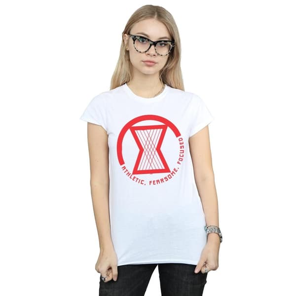 Marvel Dam/Tjej Black Widow Movie Athletic Logo - T-shirt i bomull