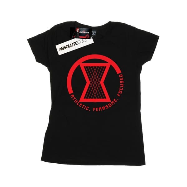 Marvel Dam/Tjej Black Widow Movie Athletic Logo - T-shirt i bomull