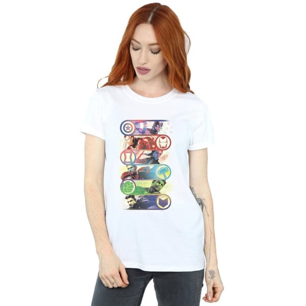 Marvel Dam/kvinnor Avengers Endgame Original Heroes Boyfriend T-shirt i bomull