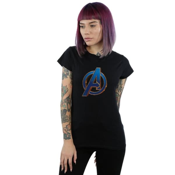 Marvel Womens/Ladies Avengers Endgame Heroic Logo Cotton T-Shirt