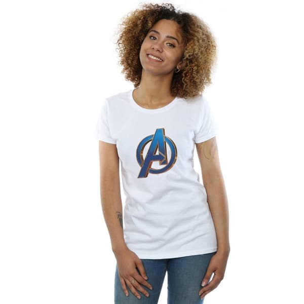 Marvel Dam/Tjej Avengers Endgame Heroic Logo - T-shirt i bomull
