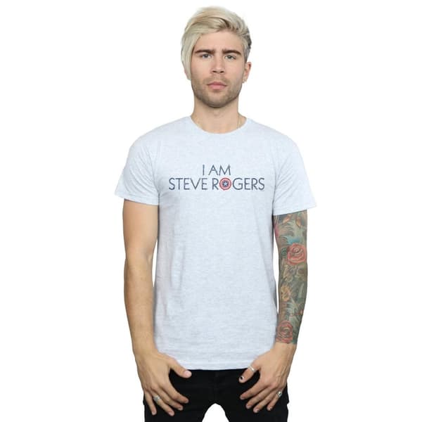 Marvel Mens Avengers Infinity War I Am Steve Rogers T-shirt