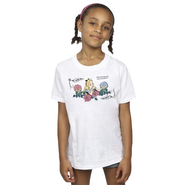 Disney Girls Alice In Wonderland What Kind Of Garden Cotton T-Shirt