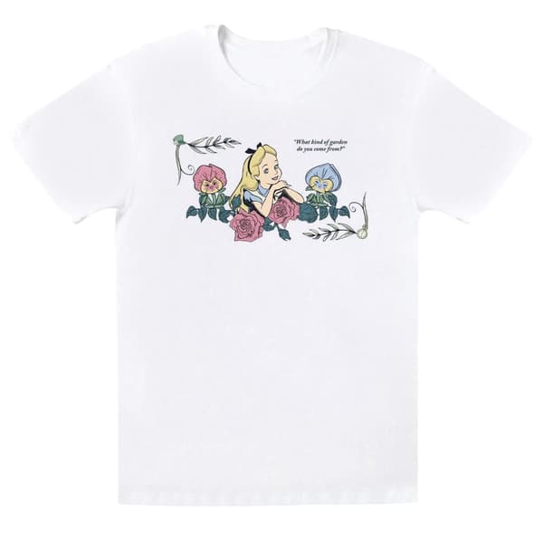 Disney Girls Alice In Wonderland What Kind Of Garden Cotton T-Shirt