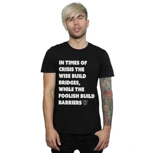 Marvel Mens Black Panther Times Of Crisis T-Shirt
