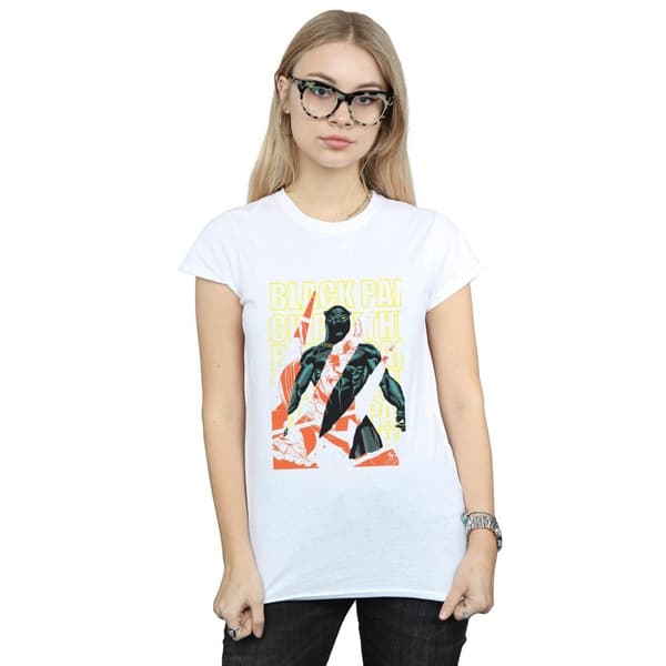 Marvel Womens/Ladies Avengers Black Panther Collage Cotton T-Shirt