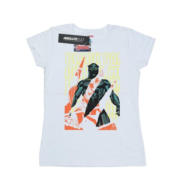Marvel Womens/Ladies Avengers Black Panther Collage Cotton T-Shirt