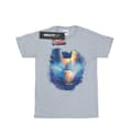Miniatyrbillede 1 af 5: Marvel Girls Iron Man Distressed Head Cotton T-Shirt