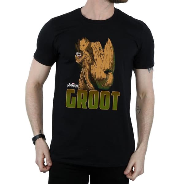 Marvel Mens Avengers Infinity War Groot Character T-Shirt