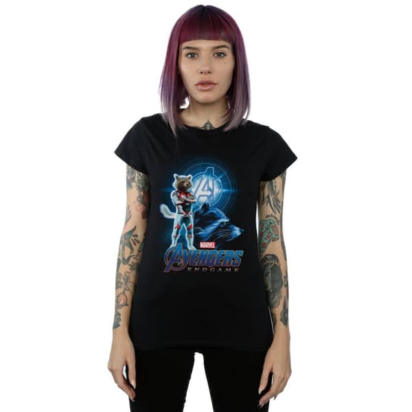 Marvel Womens/Ladies Avengers Endgame Rocket Team Suit Cotton T-Shirt