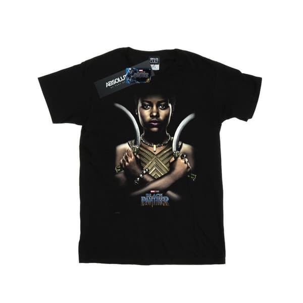 Marvel Girls Black Panther Nakia Poster Cotton T-Shirt Black 12-13 Years