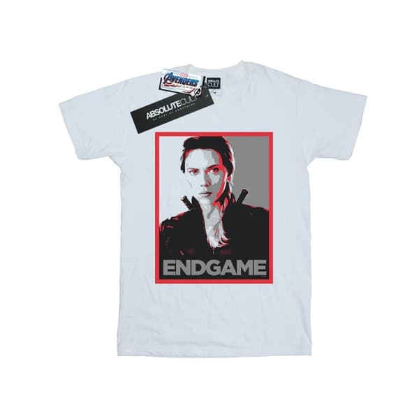Marvel Womens/Ladies Avengers Endgame Black Widow Poster Cotton Boyfriend T-Shirt