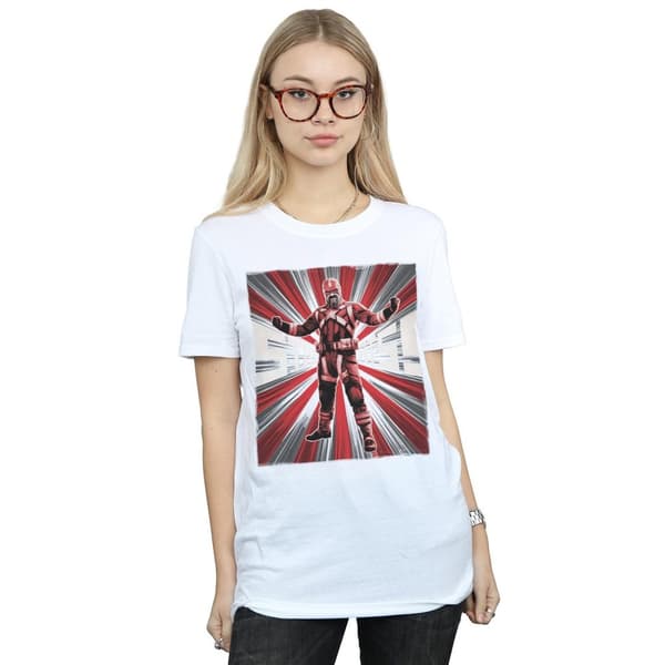 Marvel Womens/Ladies Black Widow Movie Red Sparrow Fits Cotton Boyfriend T-Shirt
