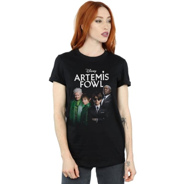 Disney Dam/Tjej Artemis Fowl Gruppfoto Bomull Boyfriend T-shirt