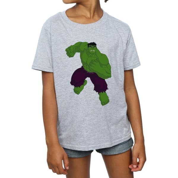 Marvel Girls Hulk Simple Cotton T-Shirt